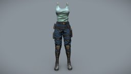 $AVE Futuristic Female Sci-fi Combat Outfit