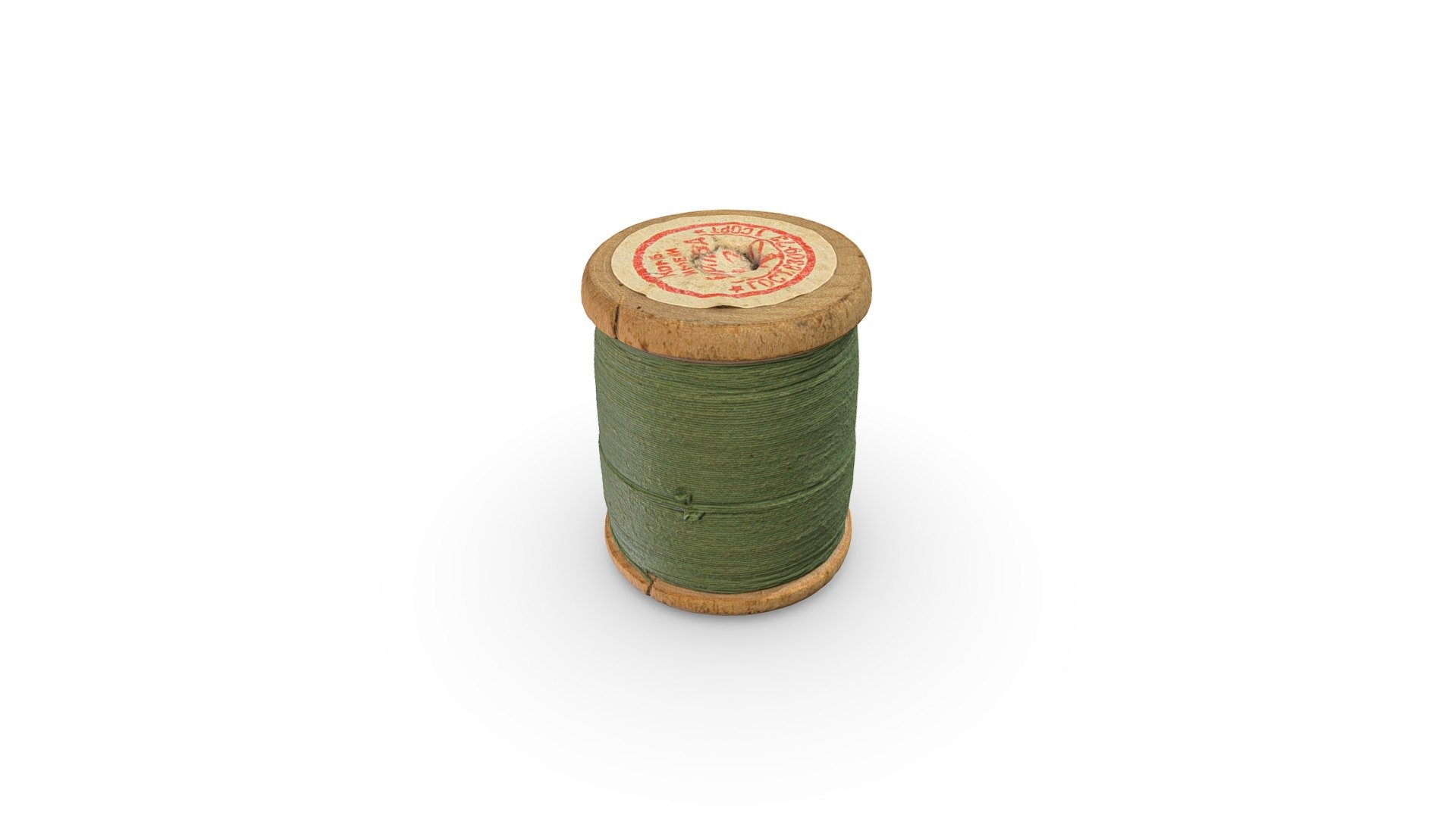 Spool of Green Thread 3d model