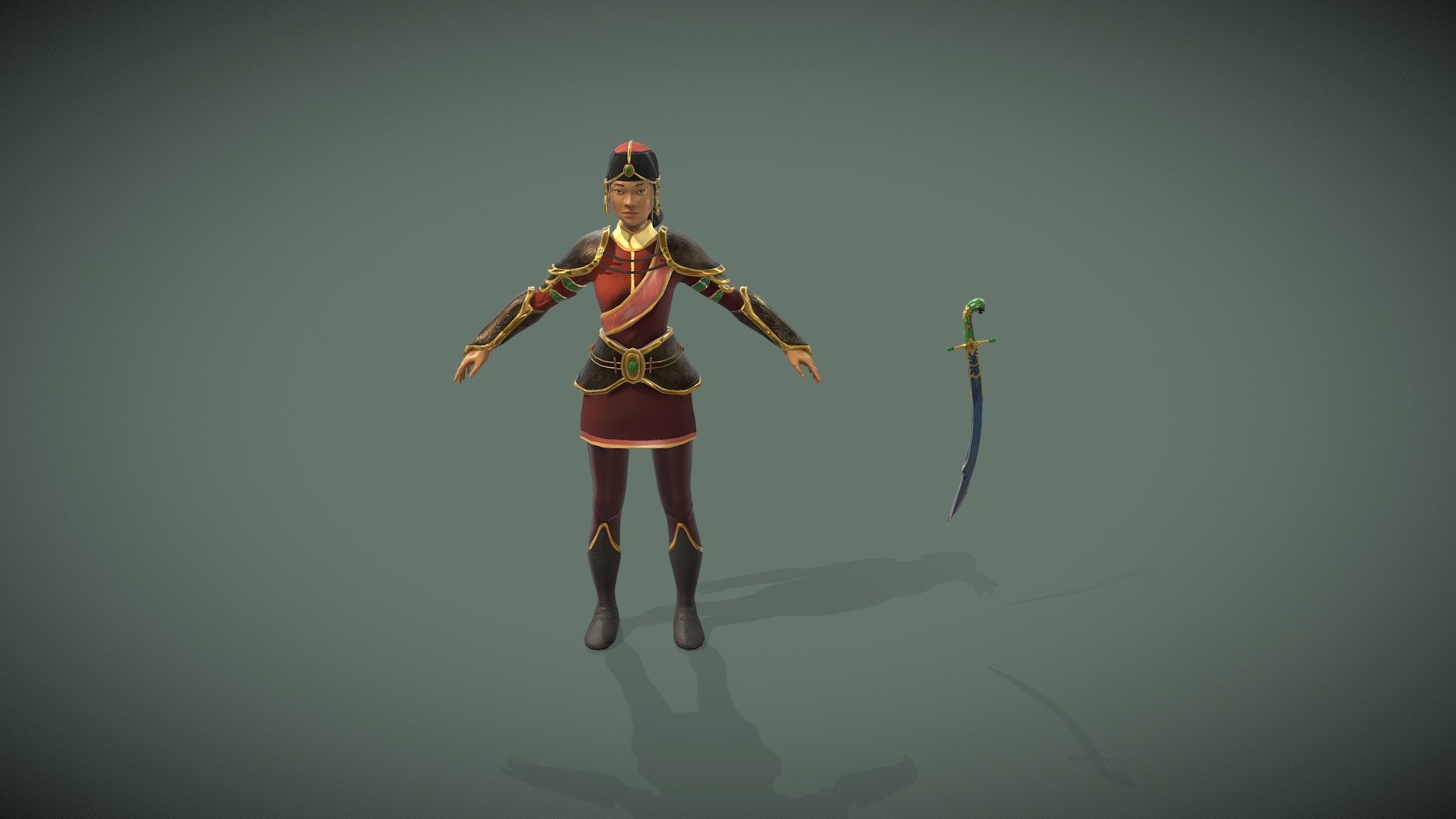 Mongolian Royal Guard 3d model