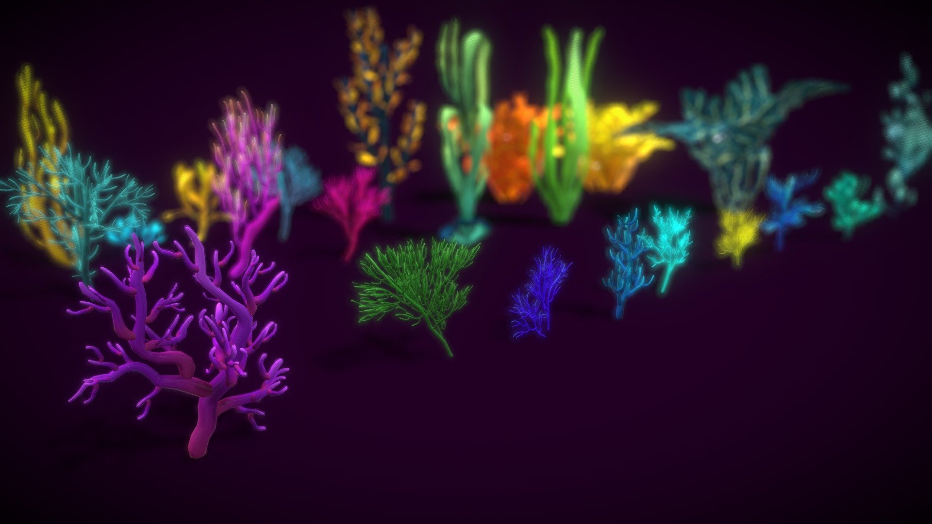 Cartoon Seaweed 9 3d model