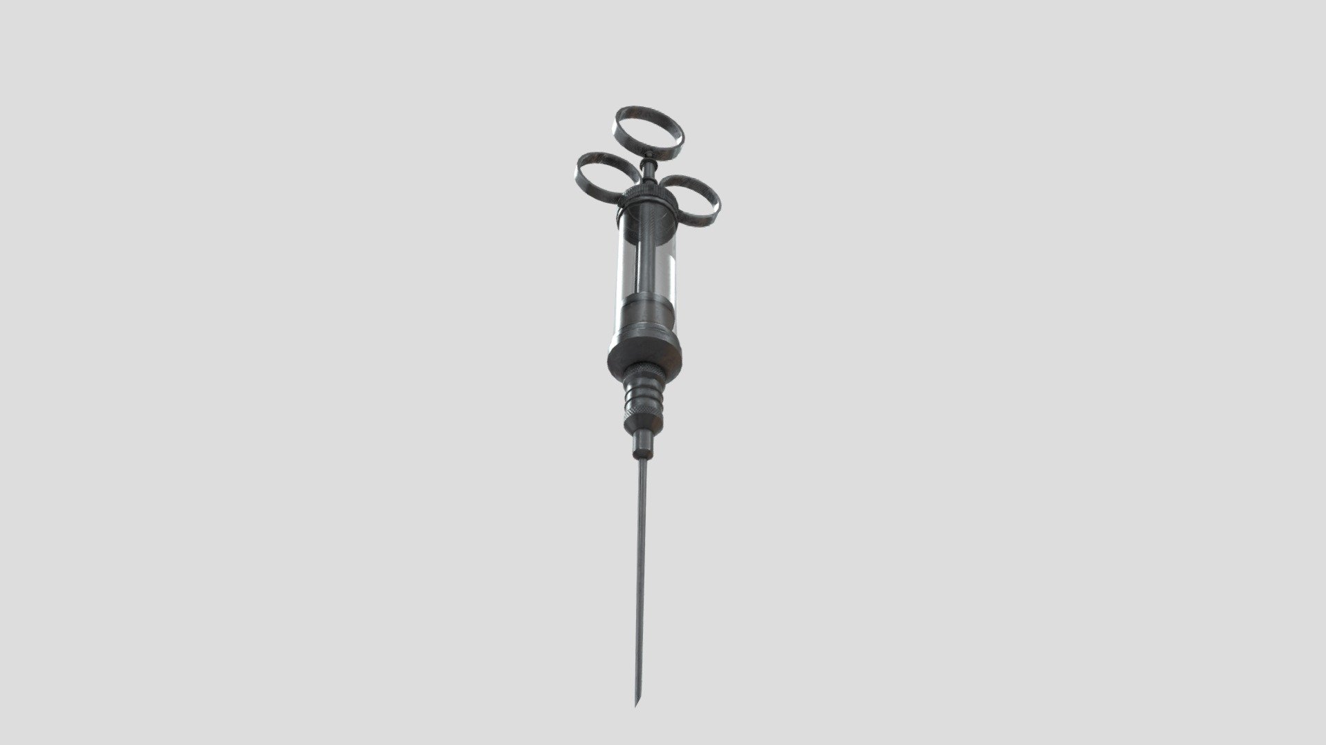 Antique Medical Syringe with 4k pbr textures 3d model