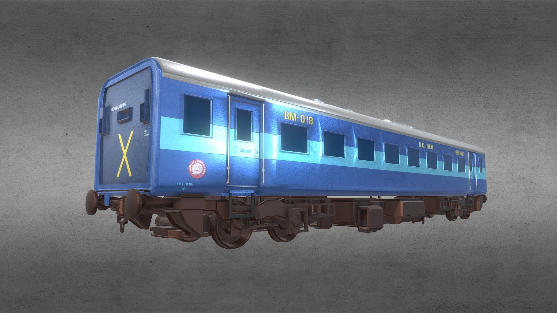 Indian Express Train | Passenger Compartment 3d model