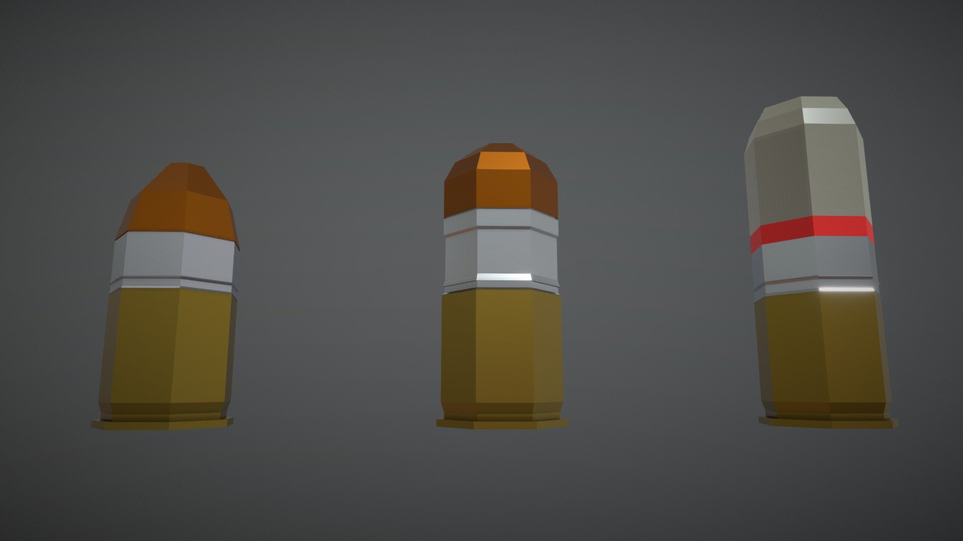 Low-Poly 40mm rounds 3d model