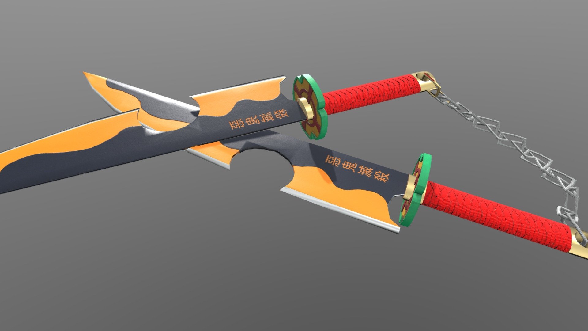 Tengen Uzuis Nichirin Blade // Demon Slayer 3d model