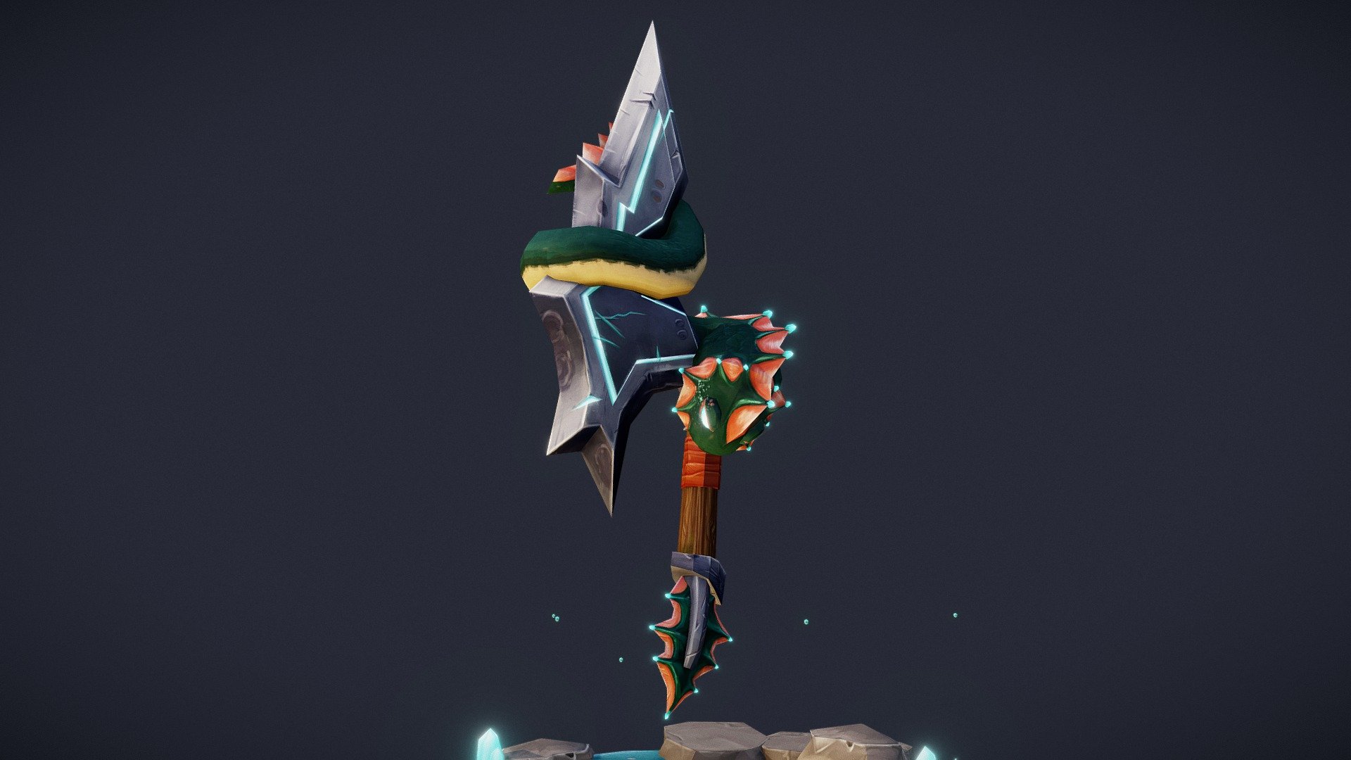 Enchanted Blade of the Winterfin Tribe 3d model