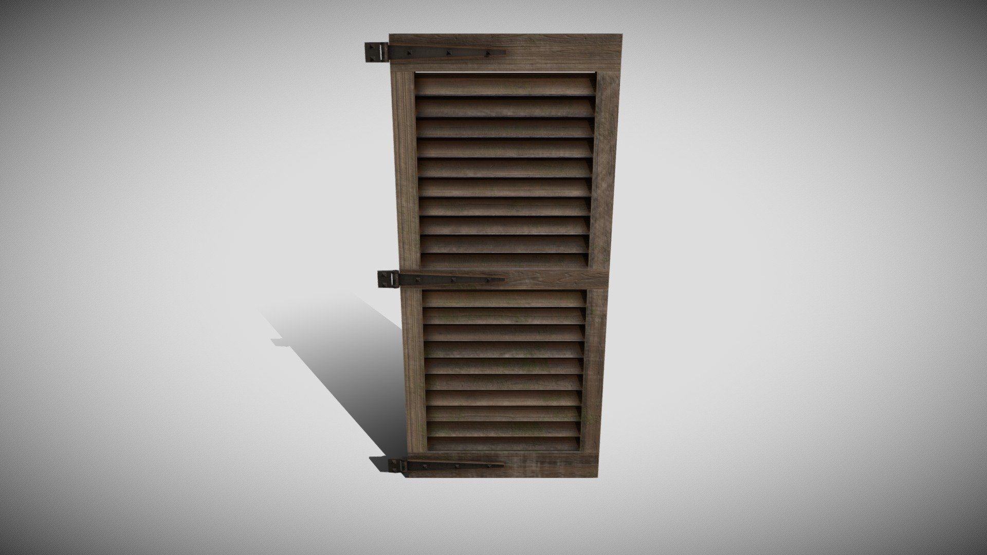 Medieval Style Window Shutter 3d model