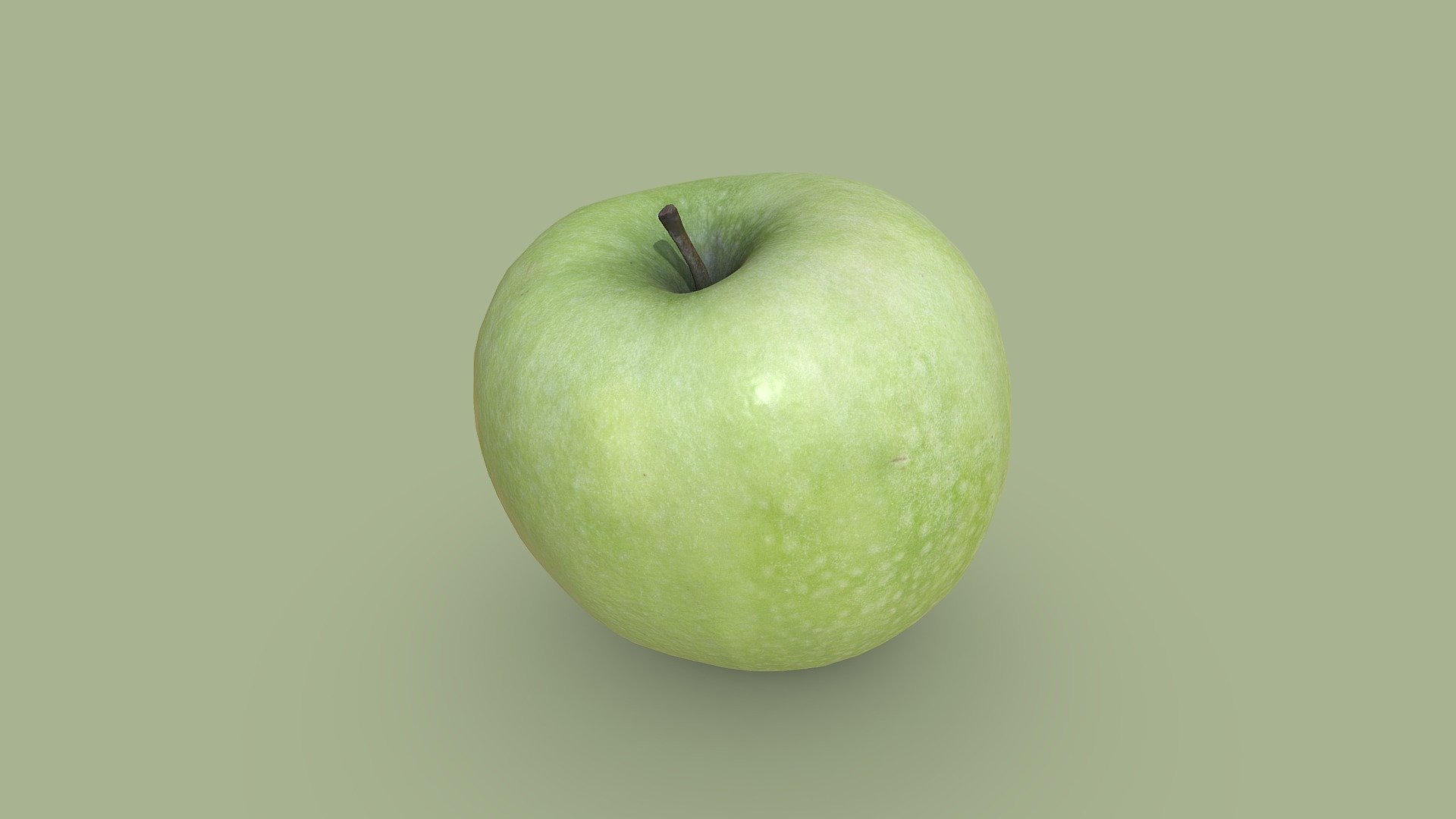 Tasty Green Apple 3d model