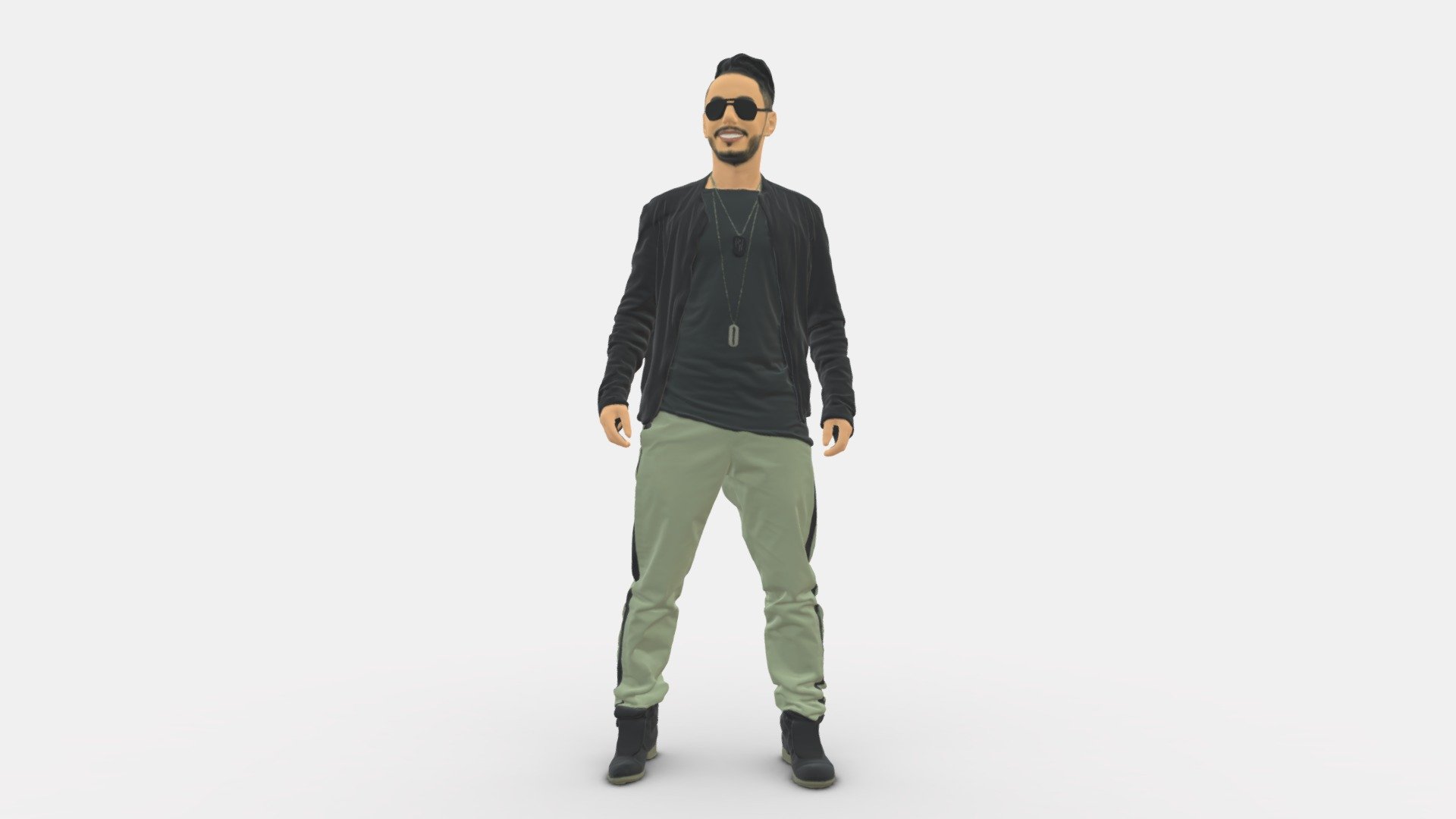 Smile Man In Grey Trousers 0362 3d model