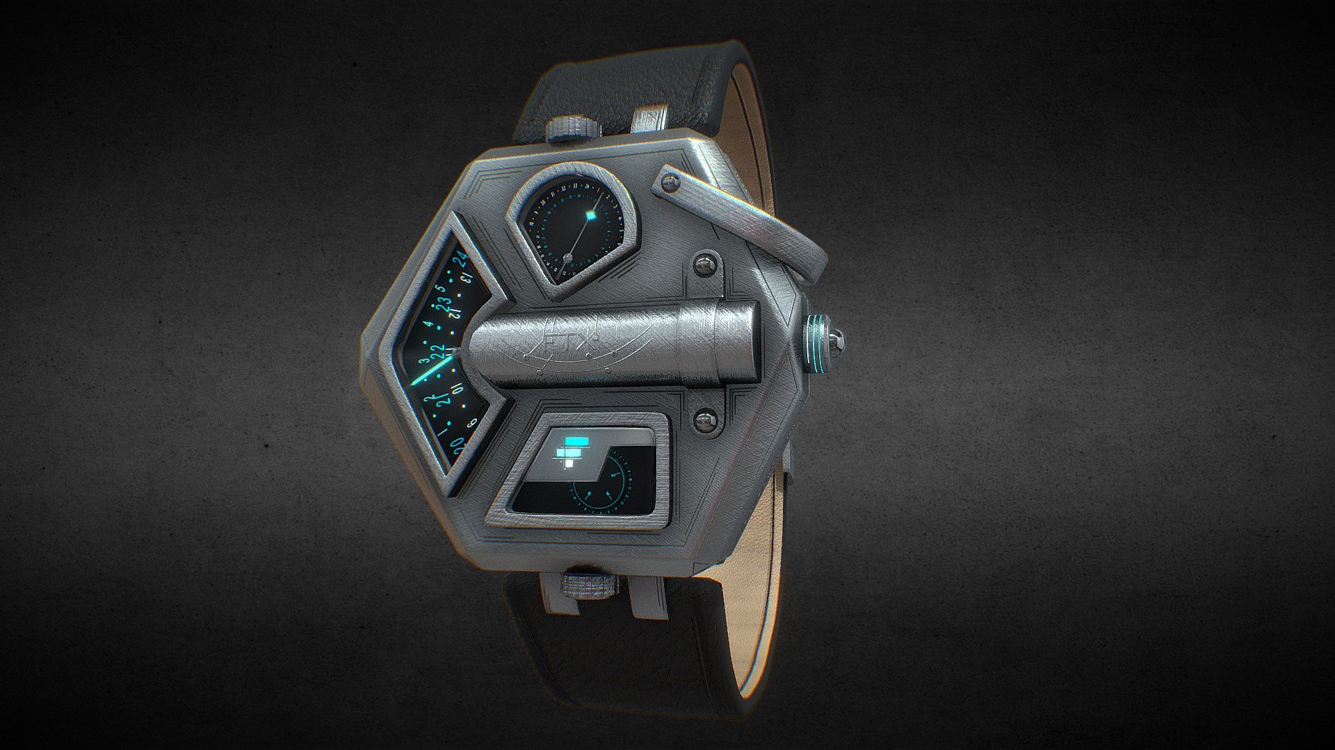 FTX Token coin Watch 3d model