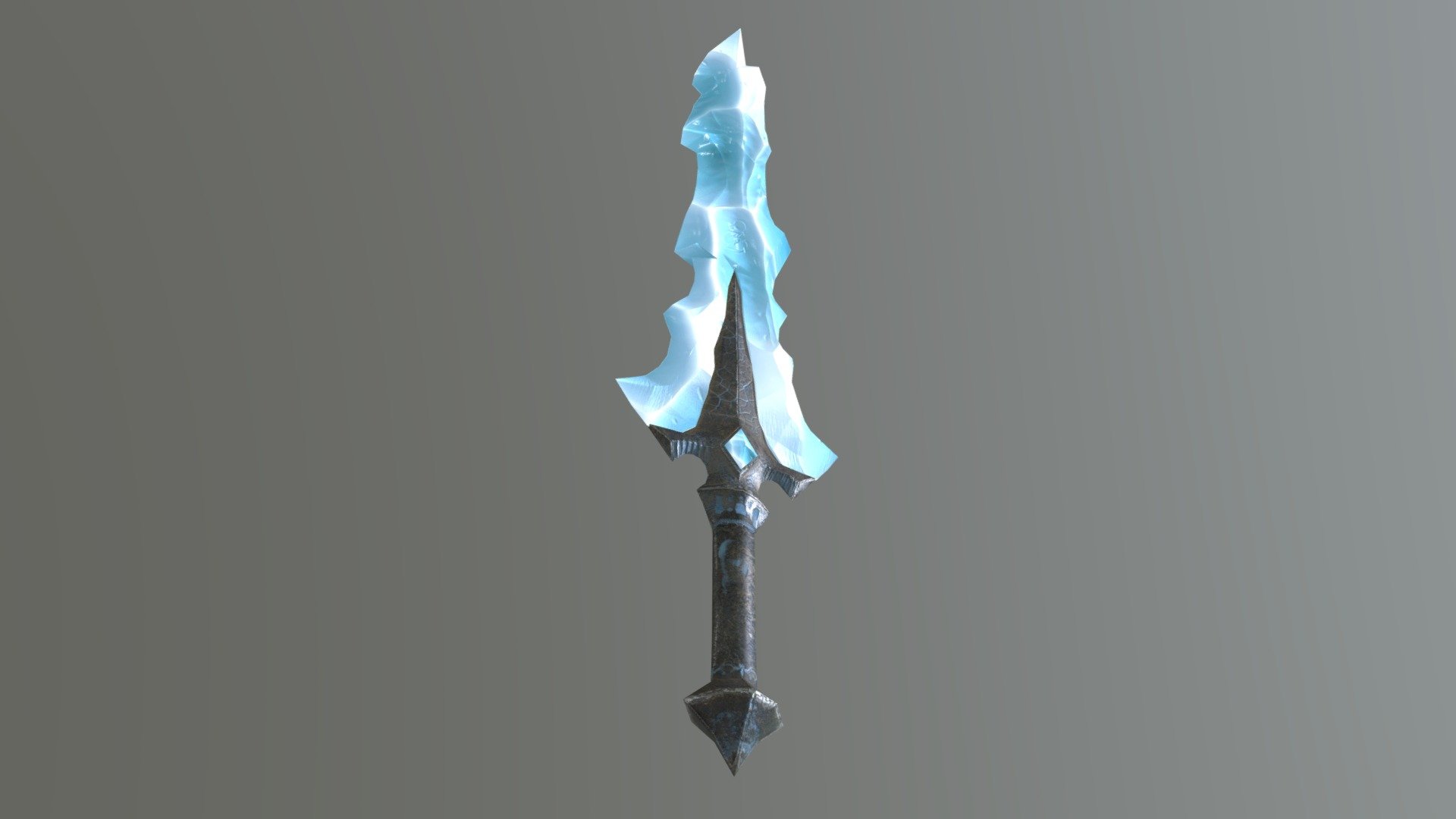 Ice Hearted One-hand Sword 3d model