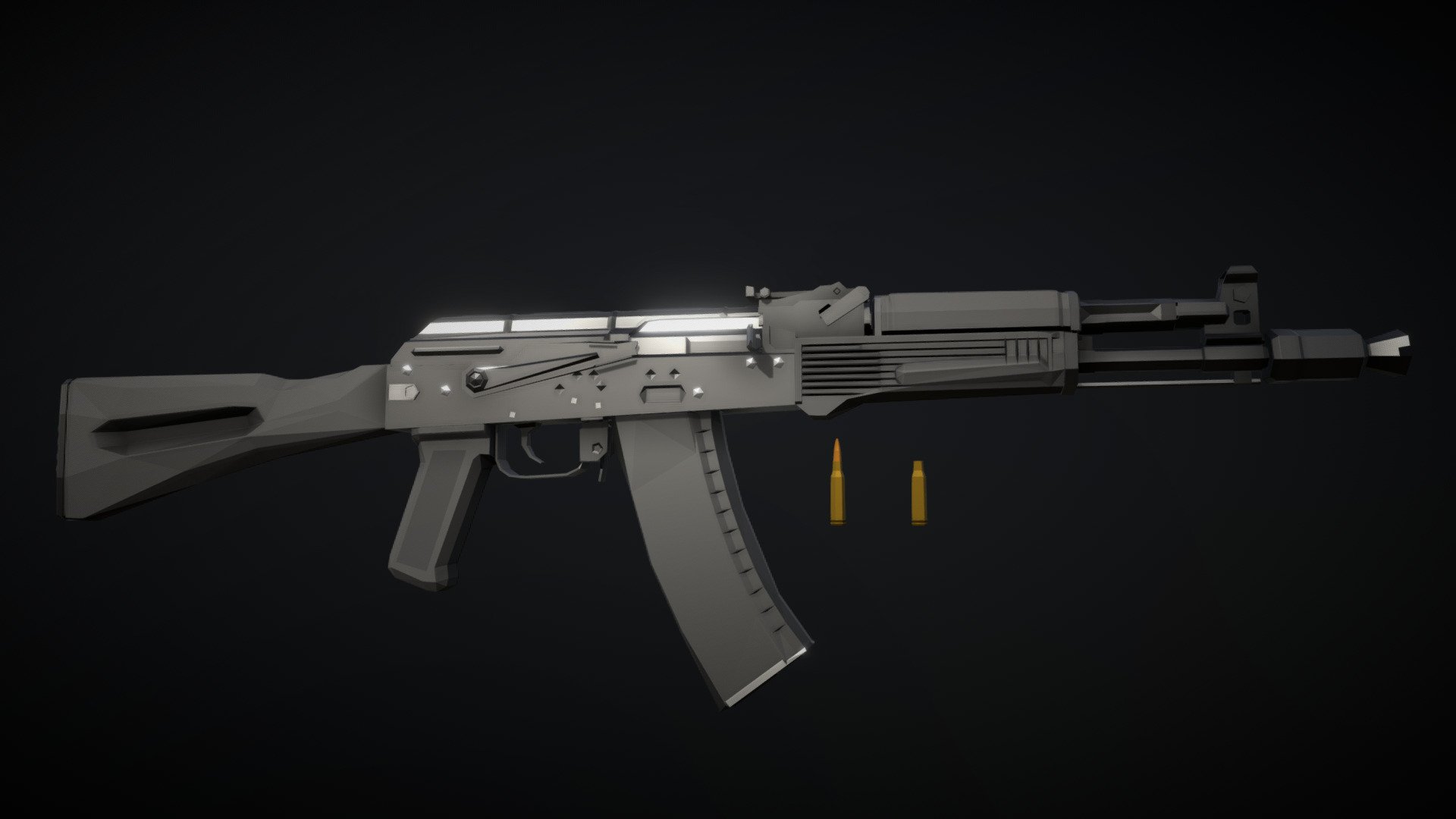 Low-Poly AK-105 3d model