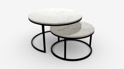 Marble Texture Coffee Table 2 in 1