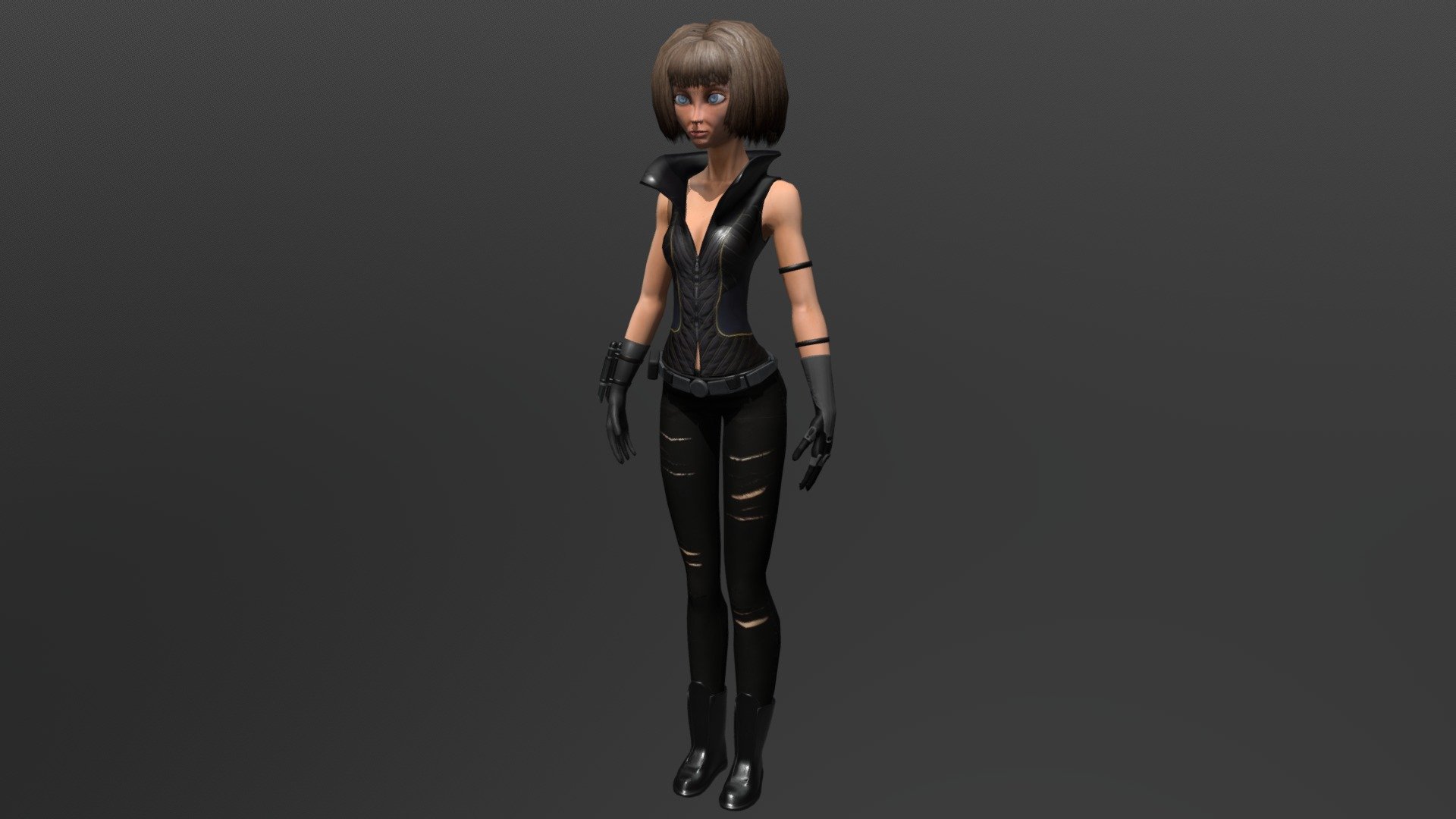 Cyberpunk Girl 3d model