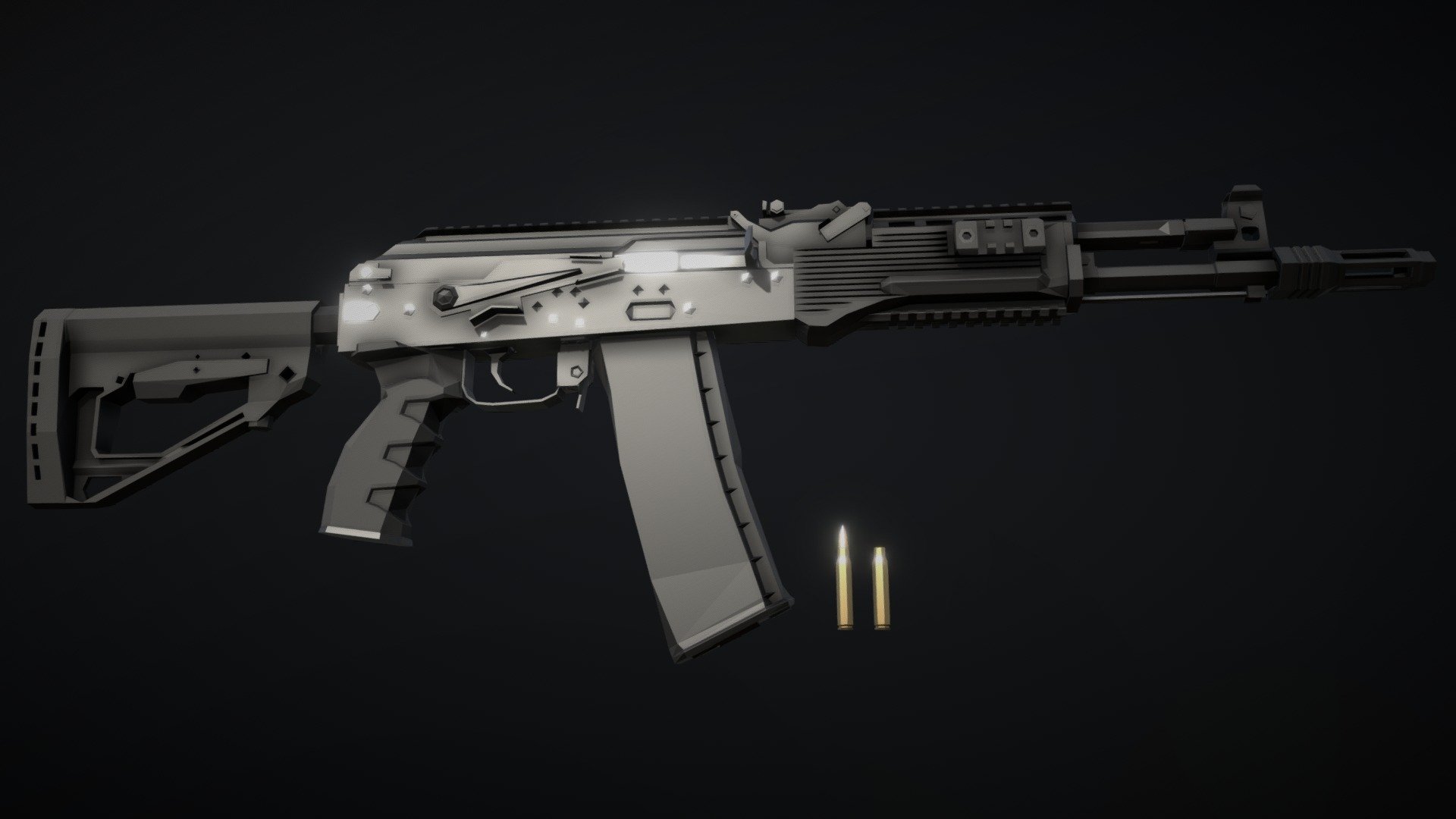 Low-Poly AK-202 3d model