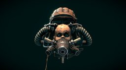 Post-apocalyptic wasteland helmet