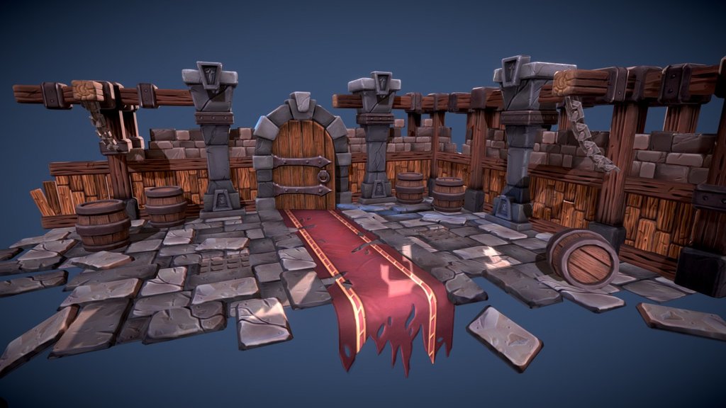 Stylized Dungeon Environment 3d model