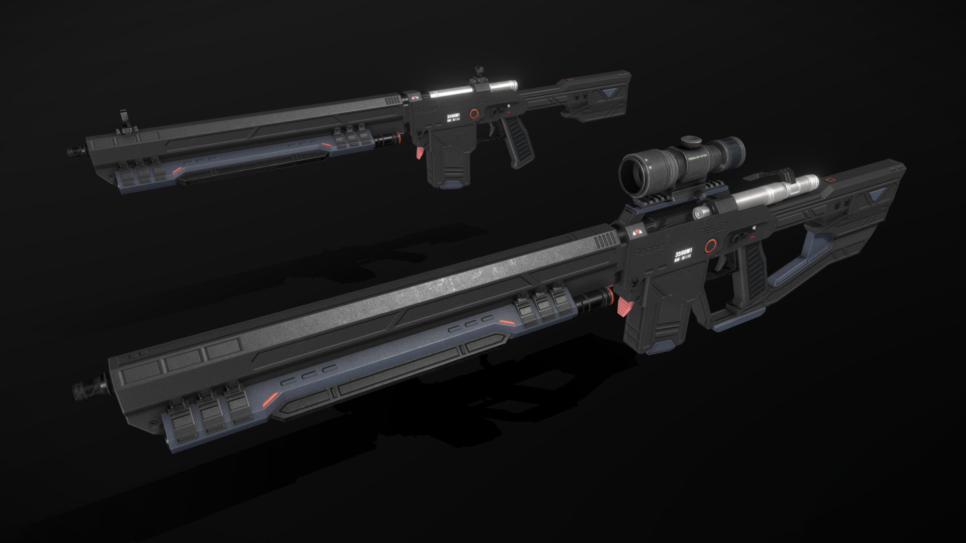 Scifi Sniper Rifle ARS 12 3d model