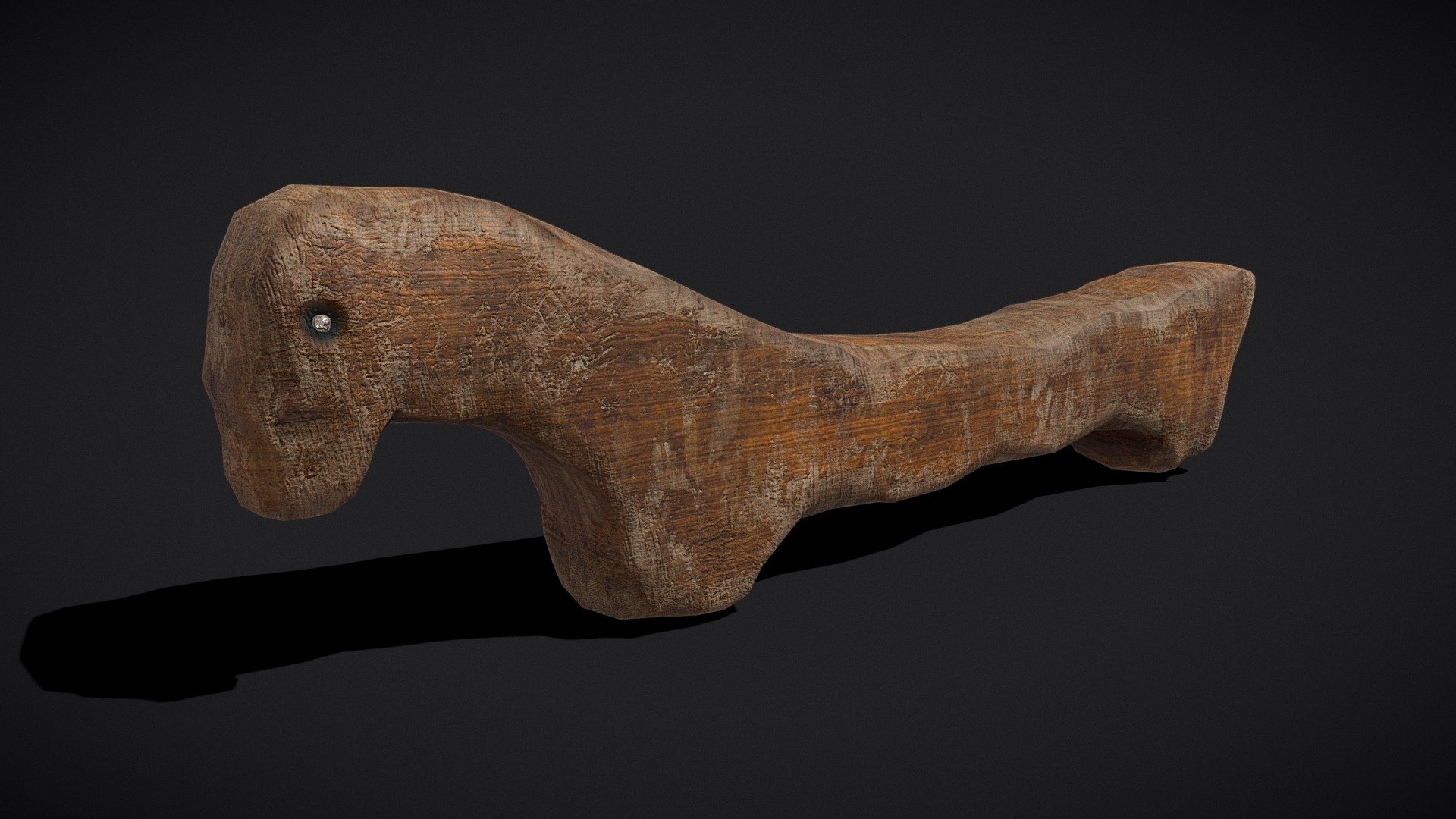 Old Medieval Horse Toy 3d model