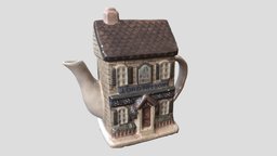 Ceramic Teapot, Pub House, Processed Photoscan