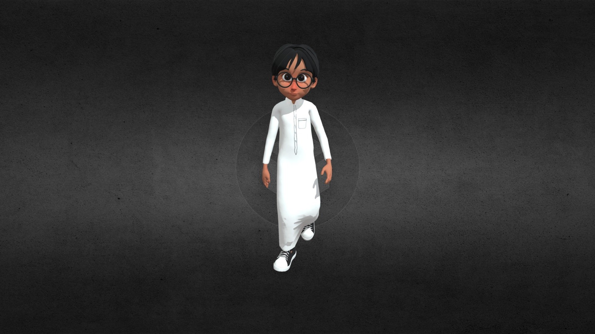 Arab child 3d model