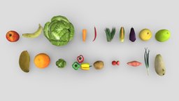 lowpoly Fruit&vegetable pack