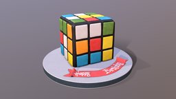 Rubiks Cube Cake