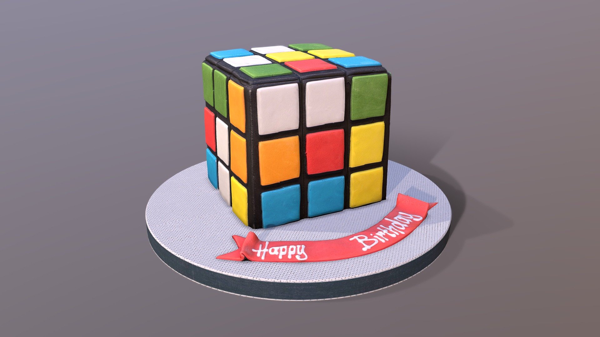 Rubiks Cube Cake 3d model