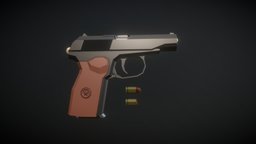 Low-Poly Makarov Pistol