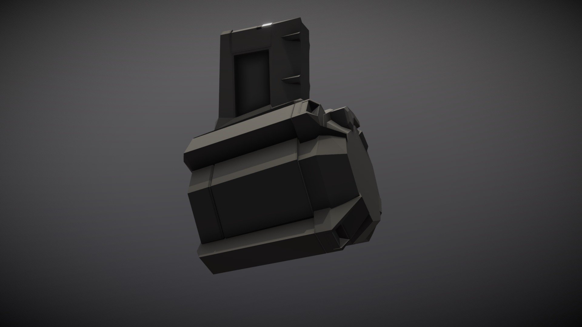 Low-Poly .308 Drum Magazine 3d model