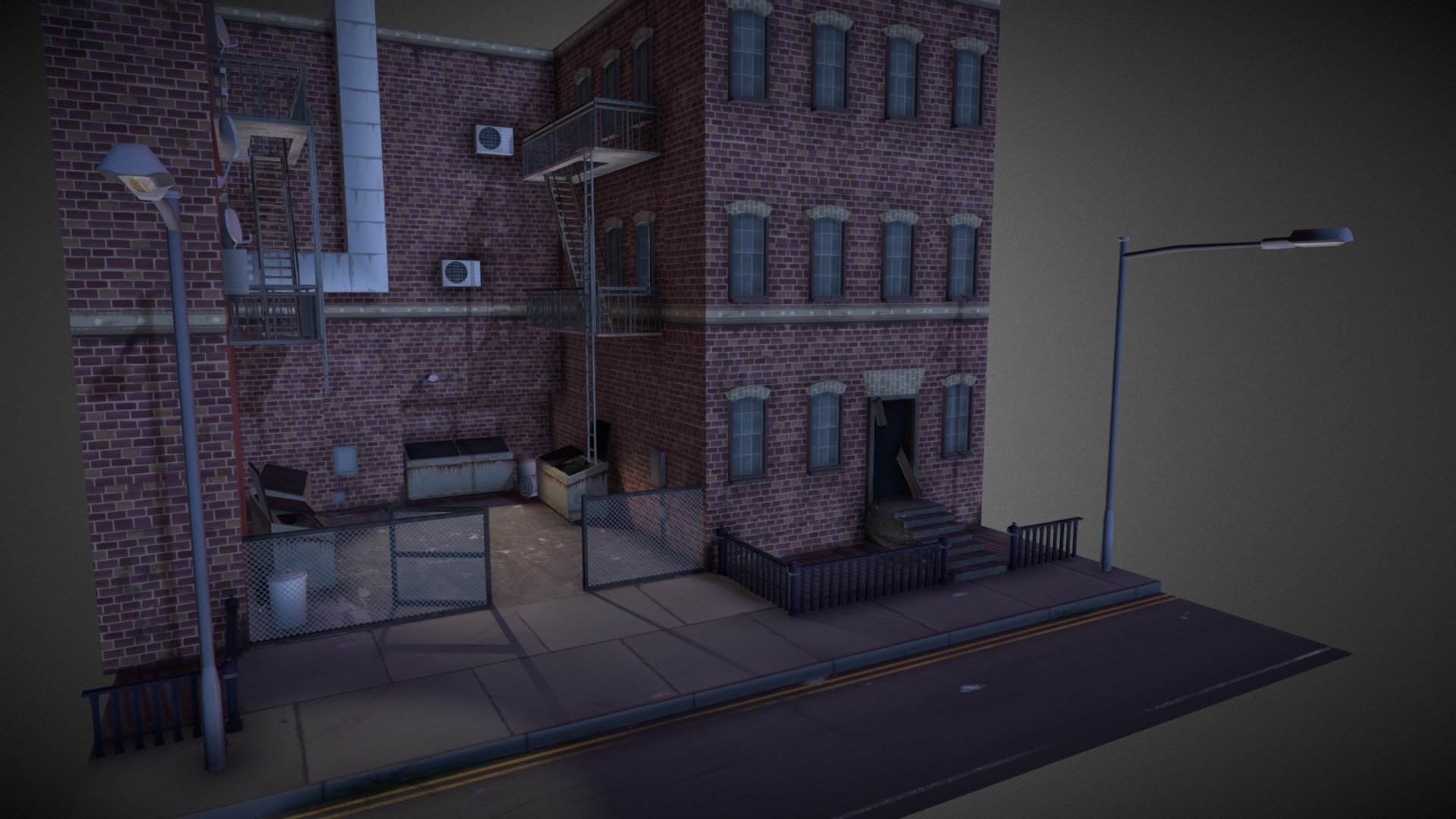 Urban Street 3d model