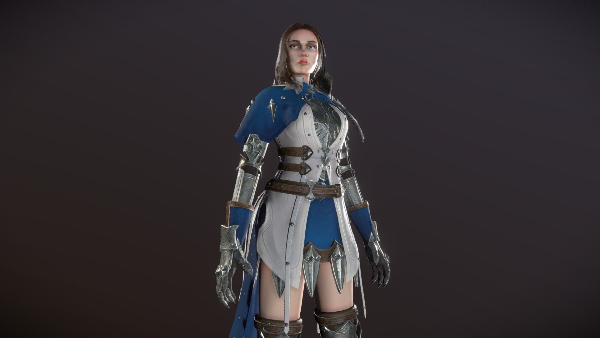 Female Knight 3d model