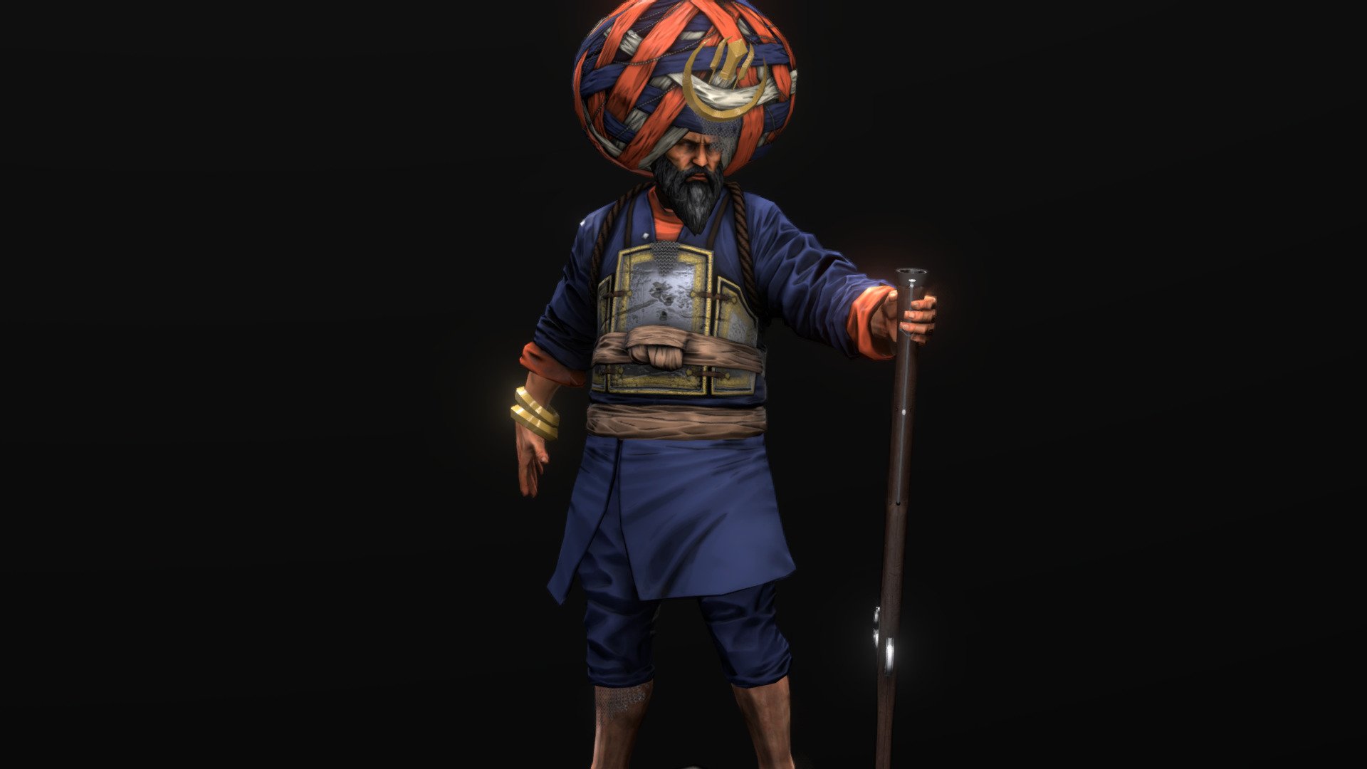 Sikh Warrior 3d model