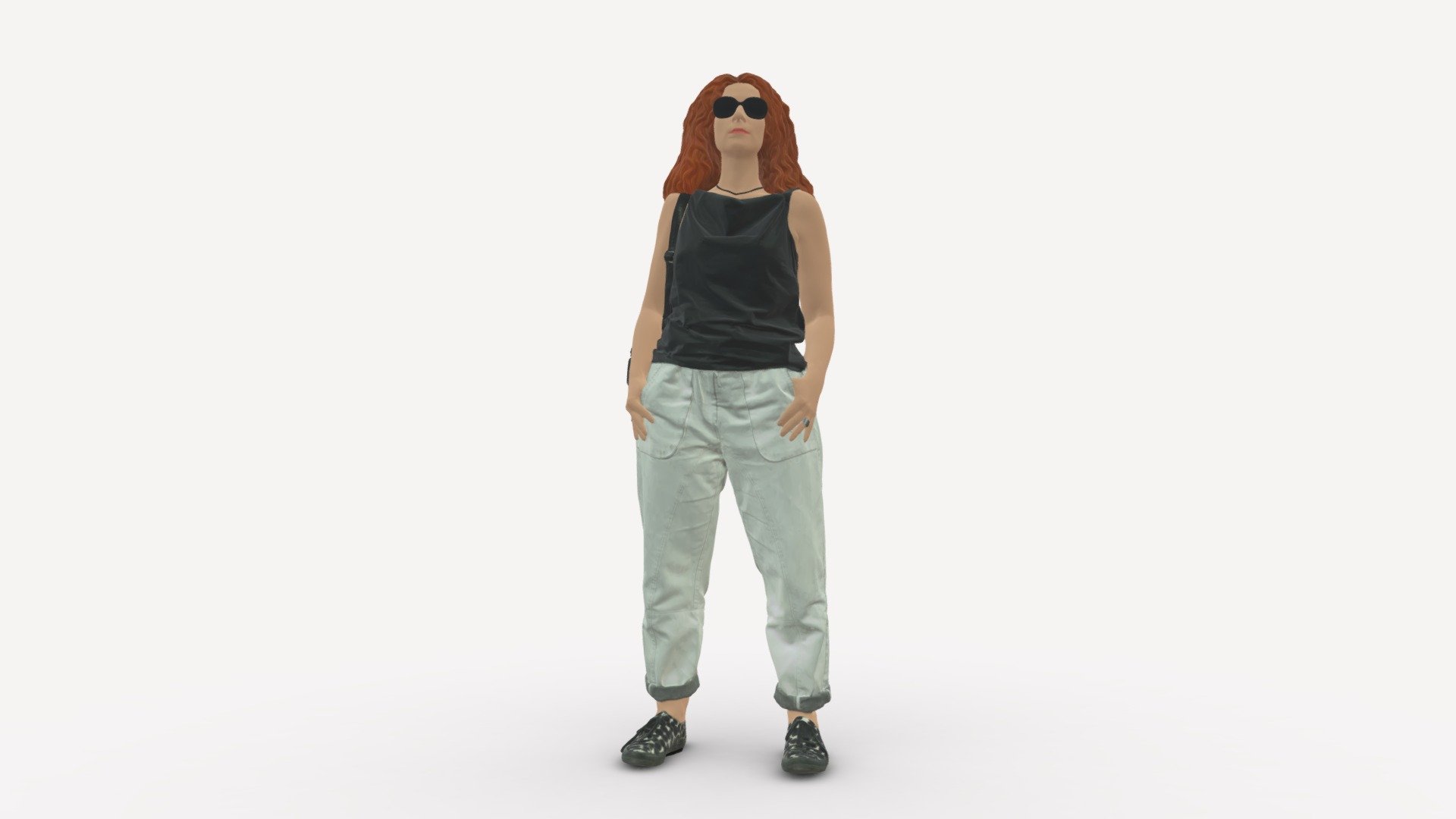 Red Haired Woman 0081 3d model