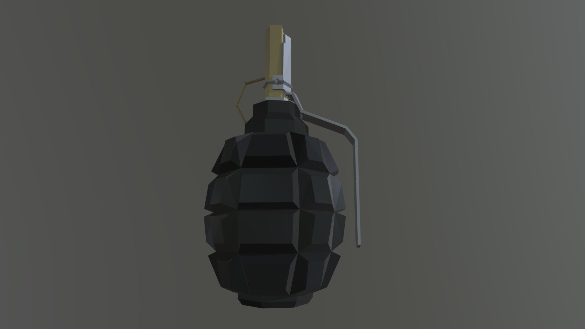 Low-Poly F-1 Grenade 3d model