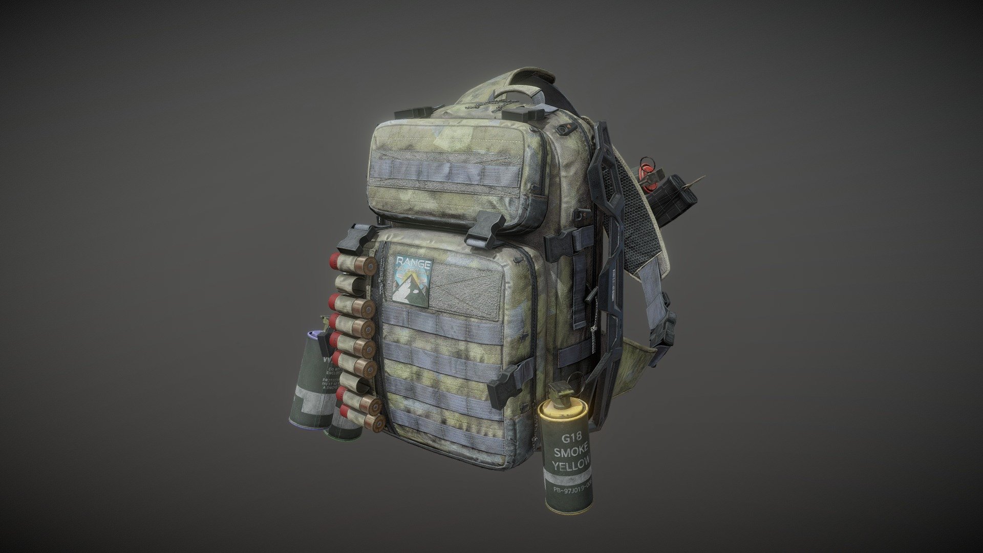 Tactical Sling BackPack 3d model