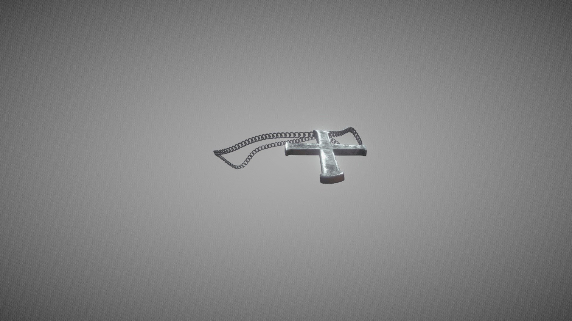 Old Cross on a Chain 3d model