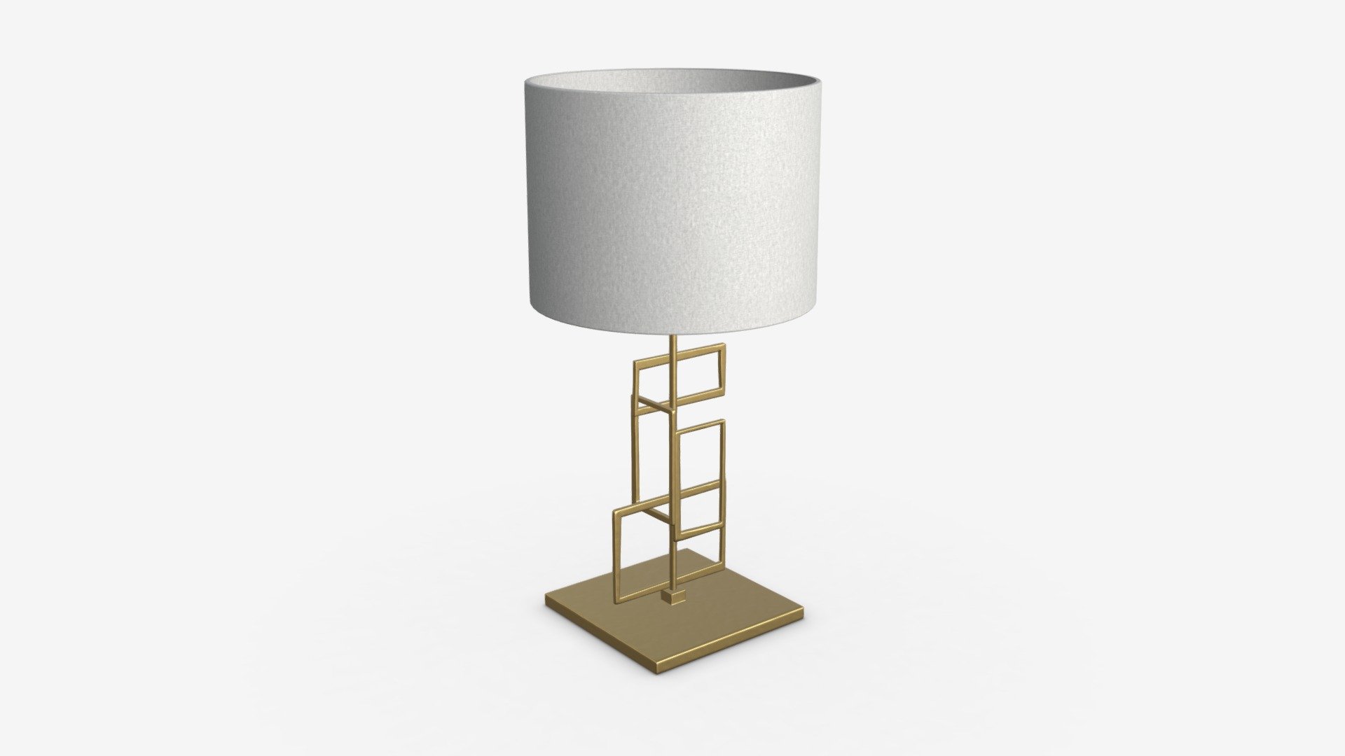 Table lamp with shade 05 3d model