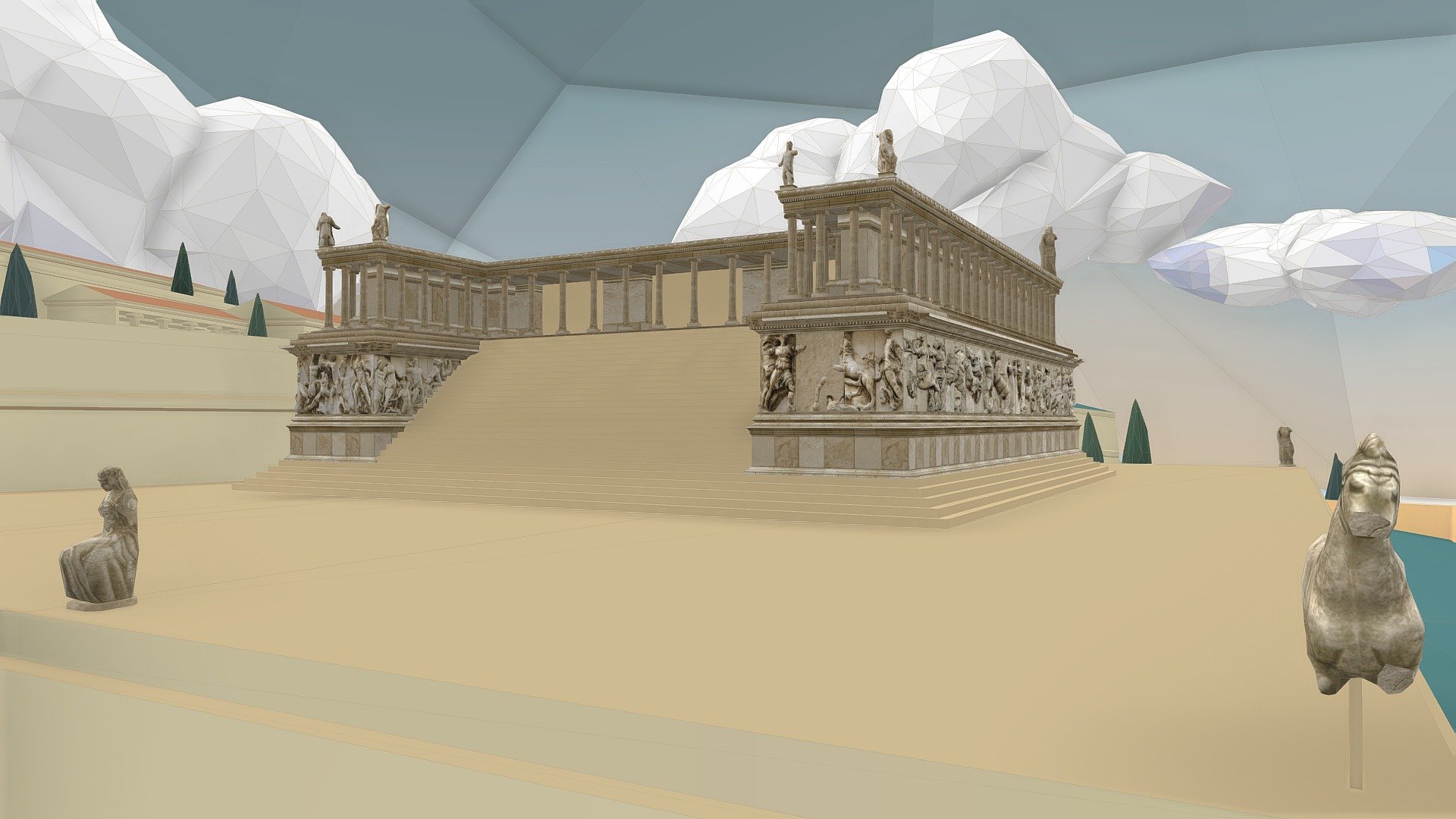 Pergamon Altar Creative Reconstruction 3d model