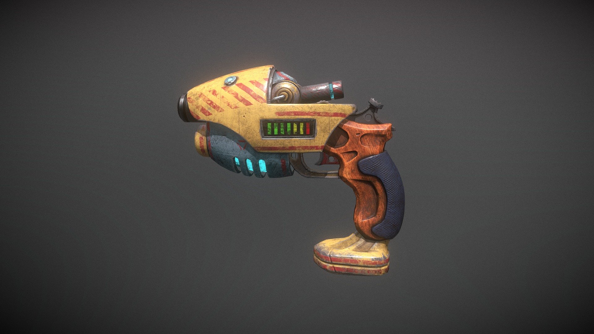 Steampunk sci-fi gun 3d model