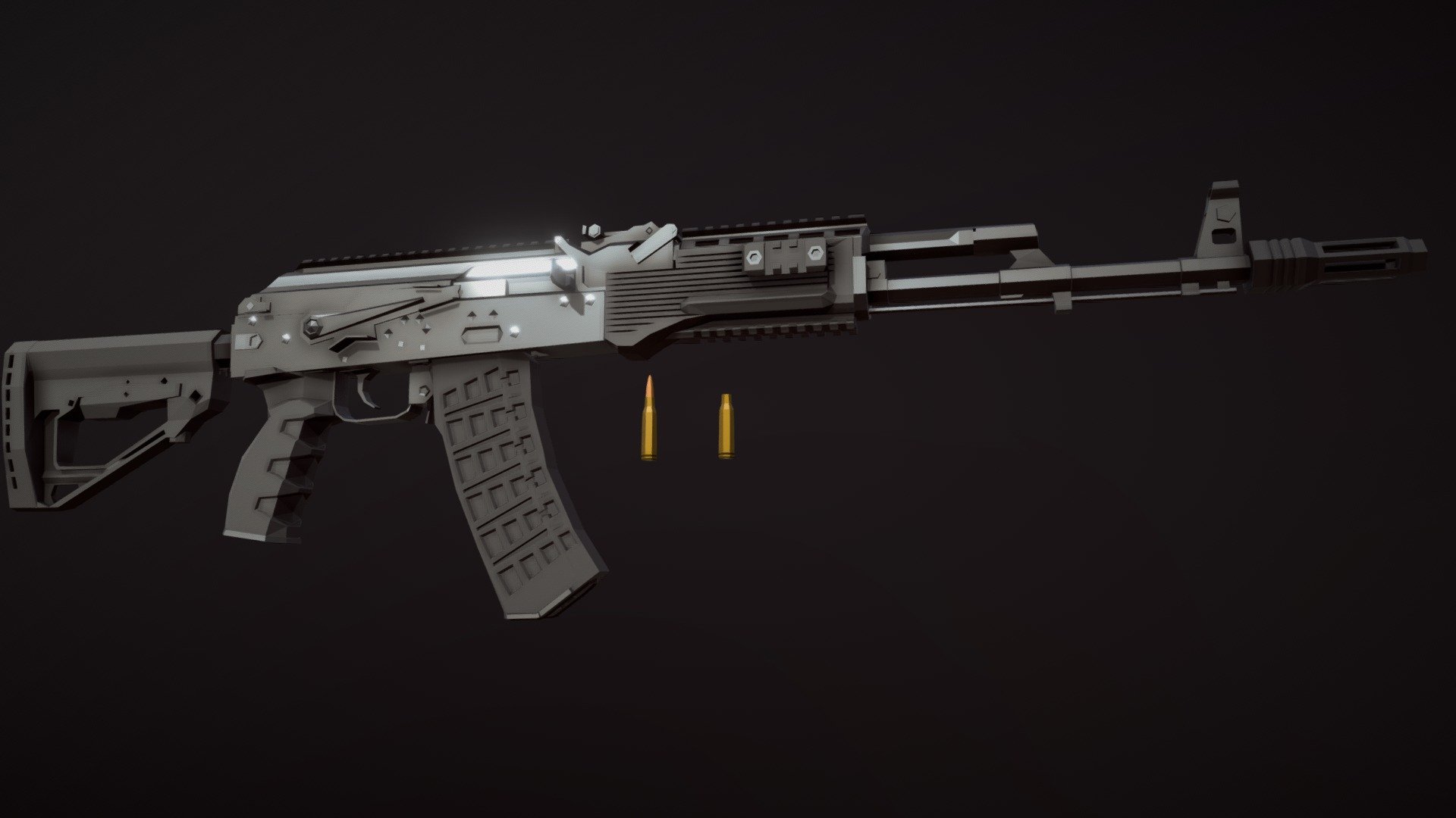 Low-Poly AK-200 3d model