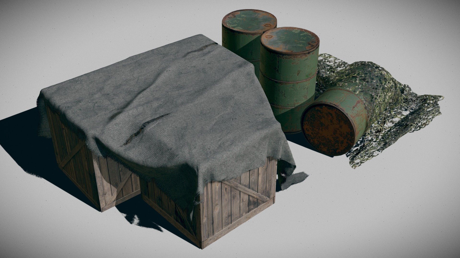 Crates And Barrels 3d model