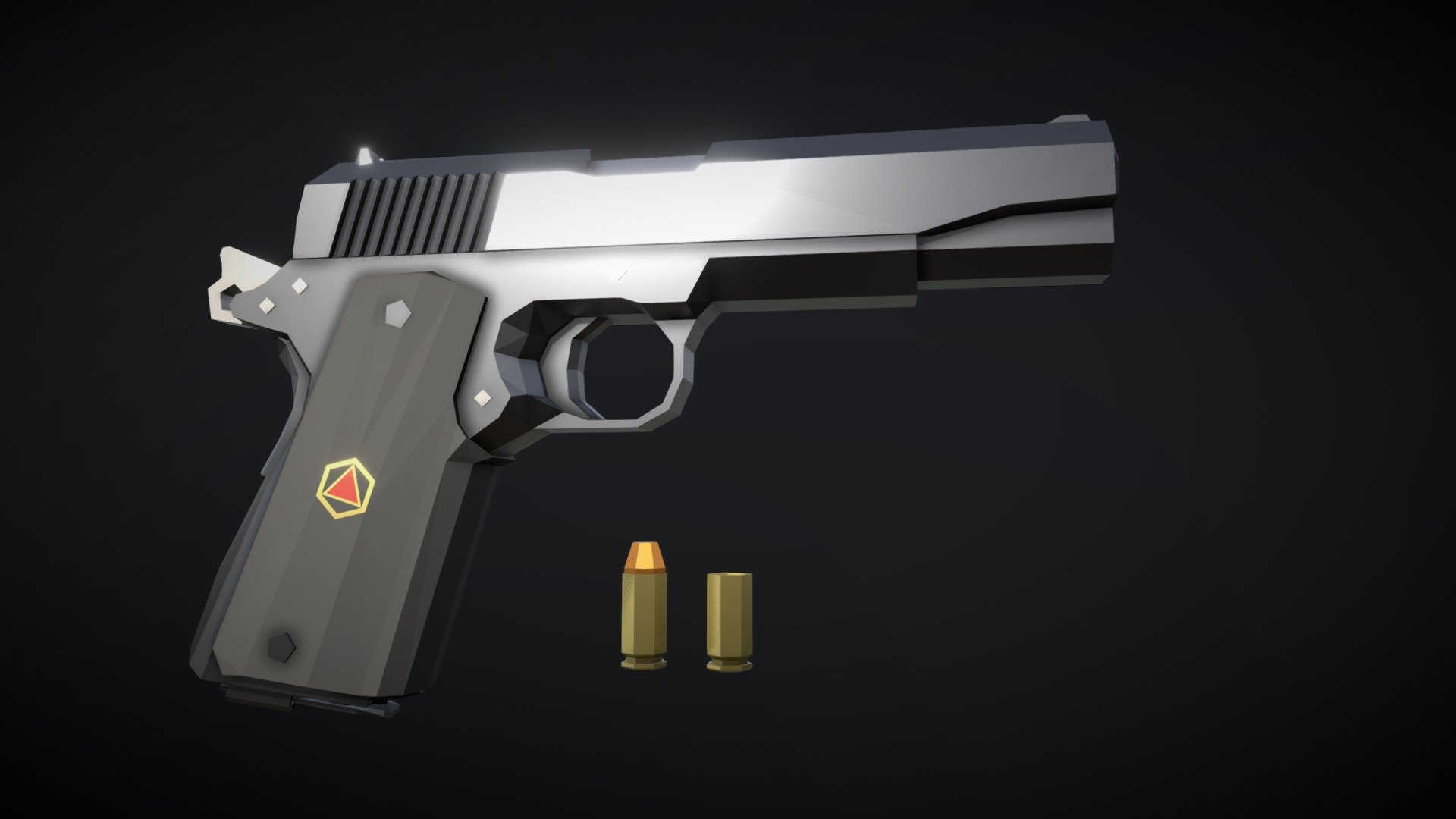 Low-Poly Colt Delta Elite 3d model