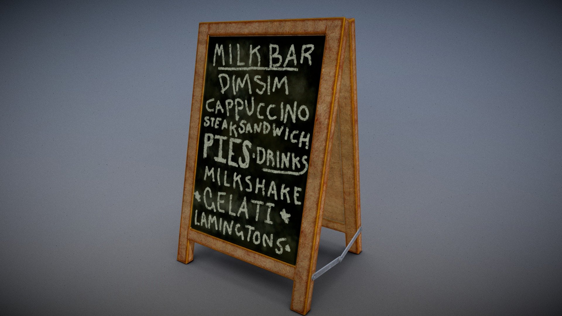 A-board, Sandwich Board 3d model