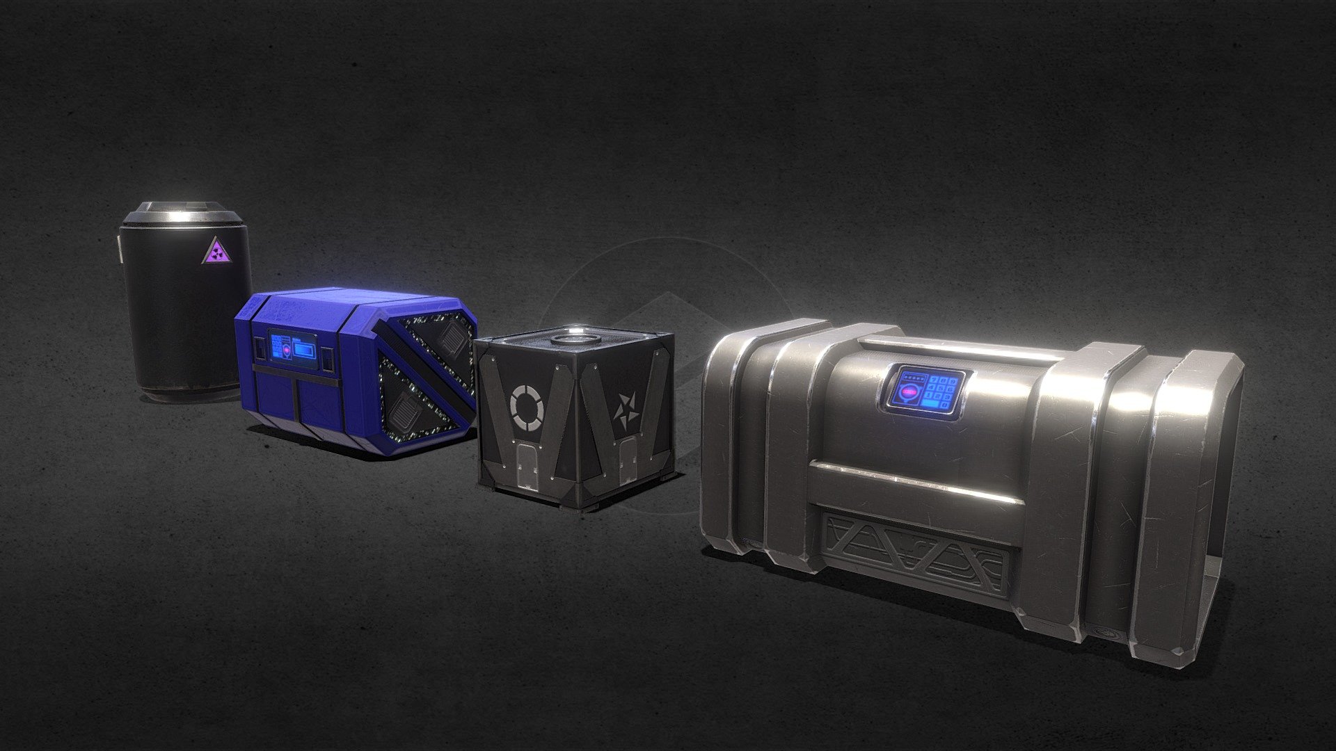 SCIFI Crate Pack 3d model