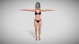 Fashion Beauty Woman (Rigged & Blendshapes)