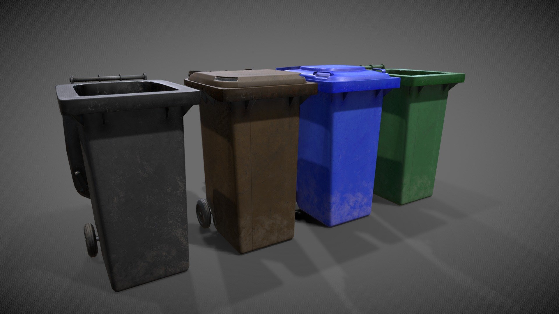 Wheelie bins 3d model