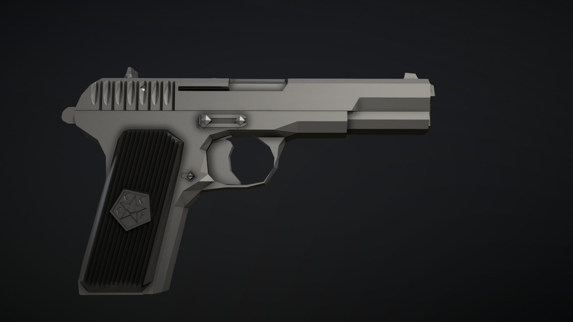 Low-Poly TT-33 Tokarev 3d model