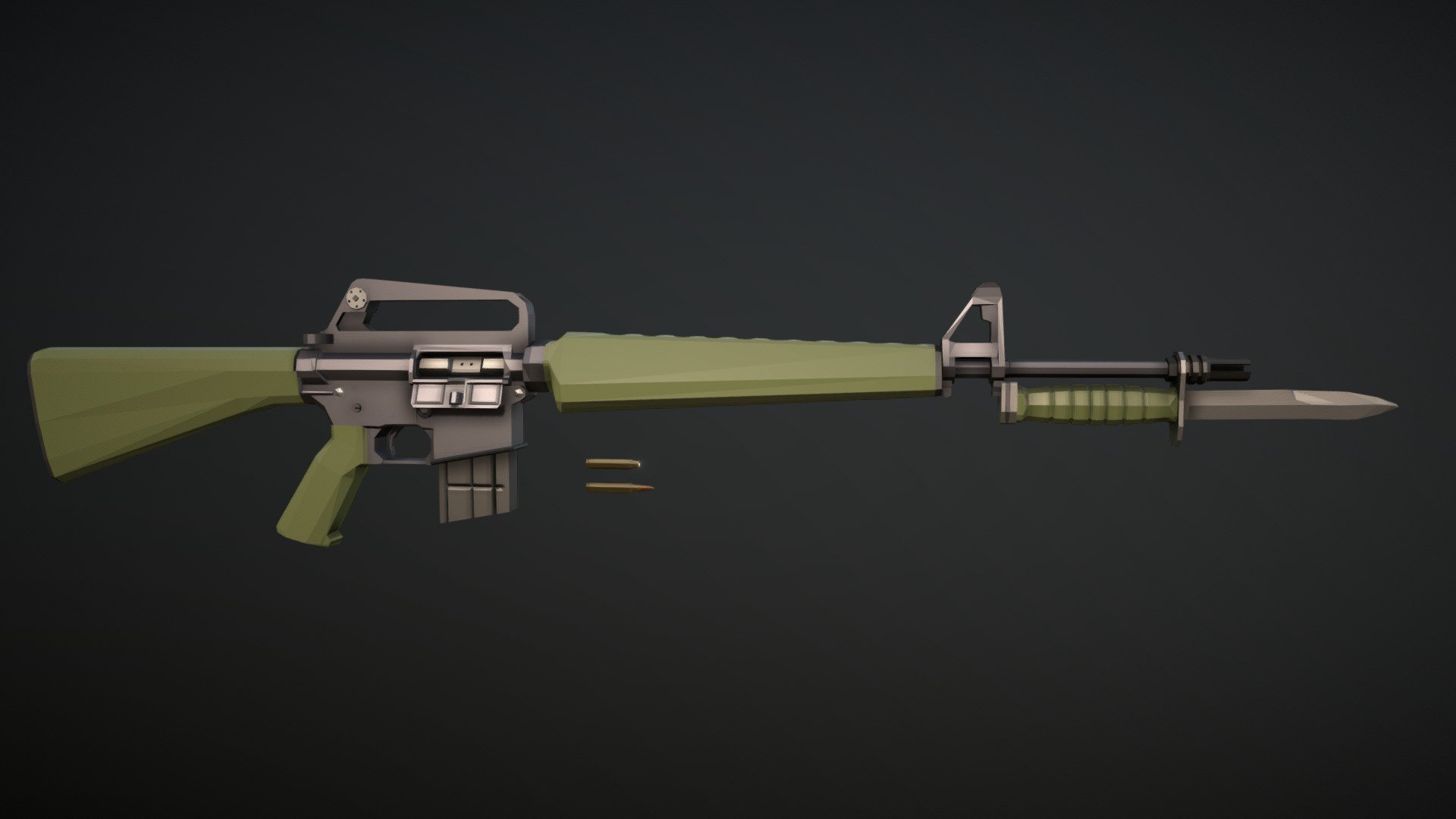 Low-Poly Colt 601 3d model