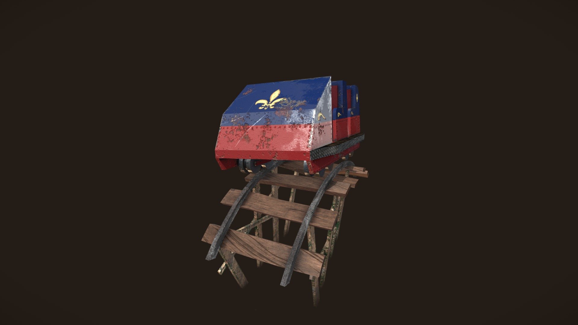 Roller Coaster Wagon Porteño 3d model