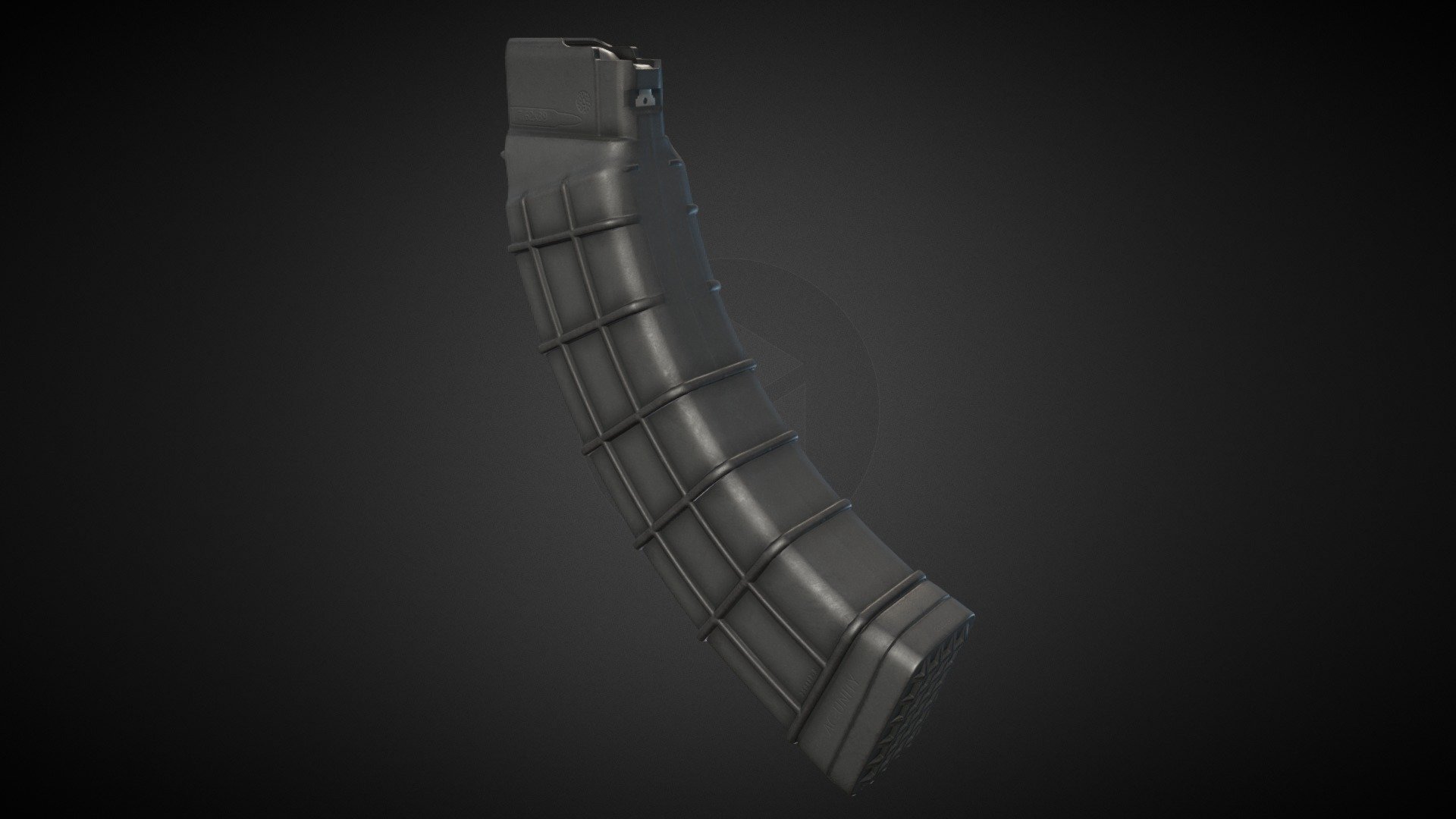 60 Round Quad AK magazine 3d model